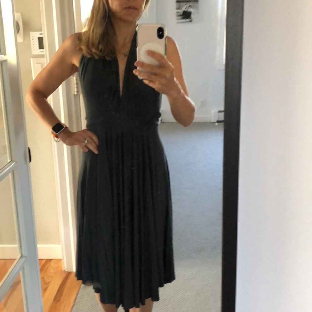 Infinity modal dress in army green -wear it in many ways